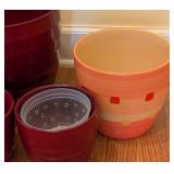 SR - Ceramic Planters Assorted Glazed Set (Lot of 11)