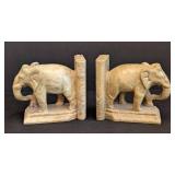 MB - Bookends - Stone Elephant Pair