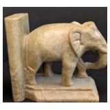 MB - Bookends - Stone Elephant Pair