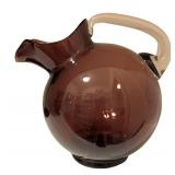 LR - Vintage Cambridge Glass Amethyst Ball Pitcher, Vintage Nuutajarvi Notso Amethyst Glass Pitcher