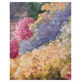LR - Oil Painting H. Nordby Signed Floral Garden Landscape
