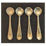 DR - Vintage Sterling Silver Salt Spoons (Lot of 4)
