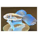DR - Swarovski Crystal Siamese Fighting Fish and & Penguin (Lot of 2)