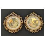 K - Vintage Decoupage Prints - Sungott Art Studios Style No. 954 (Pair)