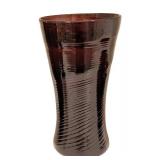 K - Vintage Amethyst Swirl Glass Cups & Vase Set