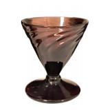 K - Vintage Amethyst Swirl Glass Cups & Vase Set