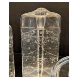 K - Assorted Candle Holders including Pair of Vintage Iittala Arkipelago "Ice" Glass Candle Holders