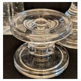 K - Assorted Candle Holders including Pair of Vintage Iittala Arkipelago "Ice" Glass Candle Holders