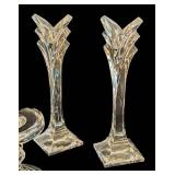 K - Assorted Candle Holders including Pair of Vintage Iittala Arkipelago "Ice" Glass Candle Holders