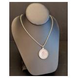 DR - Antique 1862 Seated Liberty Silver Half Dollar Necklace