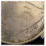 DR - Antique 1862 Seated Liberty Silver Half Dollar Necklace