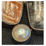 DR - Sterling Silver Pendant Shell and Picasso Jasper with Pearl