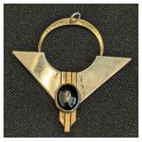 DR - Modernist Sterling Silver Onyx Earrings & Pendant Set