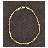 DR - 14K Gold Rope Bracelet