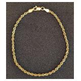 DR - 14K Gold Rope Bracelet