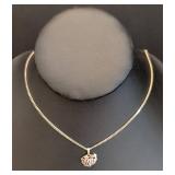DR - Sterling Silver Necklace & Pendant 925