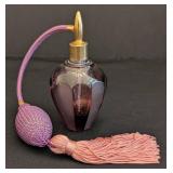 K - Perfume Atomizer Purple Glass With Tassel