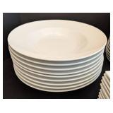 K - White Crate & Barrel Dinnerware Plates & Bowls (Lot of 35)