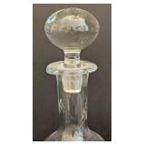 K - Vintage Etched Glass Pitcher, Decanter & Glasses Set