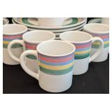 K - Dinnerware Set - Caleca Meadow 8 Dinner Plates & Mugs