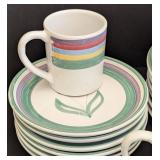 K - Dinnerware Set - Caleca Meadow 8 Dinner Plates & Mugs