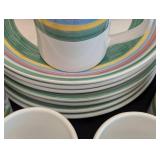 K - Dinnerware Set - Caleca Meadow 8 Dinner Plates & Mugs