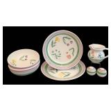 K - Servingware - Caleca Meadow Hand Painted Set (Lot of 8)