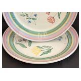 K - Servingware - Caleca Meadow Hand Painted Set (Lot of 8)