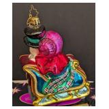K - Christmas Ornament Christopher Radko Snowman Couple Sleigh Boxed