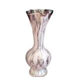 K - Amethyst Slag Glass Bud Vases (Lot of 2)