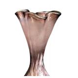 K - Amethyst Slag Glass Bud Vases (Lot of 2)