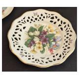 K - Vintage Painted Porcelain Dish Mixed Lot Black Knight Bavaria
