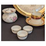 K - Vintage Painted Porcelain Dish Mixed Lot Black Knight Bavaria