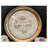K - Vintage Painted Porcelain Dish Mixed Lot Black Knight Bavaria