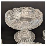 K - Vintage Cut & Pressed Glassware Mixed Lot