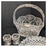K - Vintage Cut & Pressed Glassware Mixed Lot