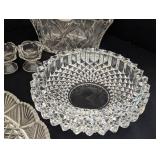 K - Vintage Cut & Pressed Glassware Mixed Lot