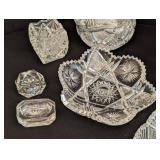 K - Vintage Cut & Pressed Glassware Mixed Lot
