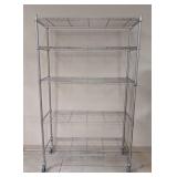 G - Wire Shelving Unit - Metal Storage Shelf With Casters
