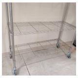 G - Wire Shelving Unit - Metal Storage Shelf With Casters