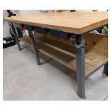 G - Work Bench Large Wood Top Shop Table