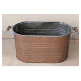 G - Vintage Copper Boiler Wash Boiler Oval Handled