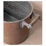 G - Vintage Copper Boiler Wash Boiler Oval Handled