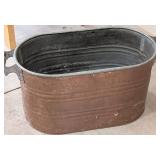 G - Vintage Copper Boiler Wash Boiler Oval Handled