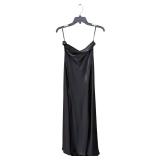 LLR - Evening Gown - Monique Lhuillier Strapless Black Silk Size 10