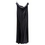 LLR - Evening Gown - Monique Lhuillier Strapless Black Silk Size 10