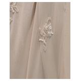LLR - Beaded Cream Silk Dress - Scala Size Large