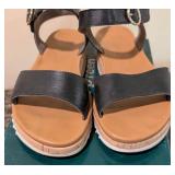 LLR - Paul Green Tippi Ankle Strap Platform Wedge Sandals Size & Paul Green Leather Heeled Slide Sandals