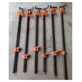 G - Pipe Clamps - Six Pony Pipe Clamps Up to 40 in