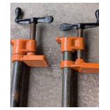 G - Pipe Clamps - Six Pony Pipe Clamps Up to 40 in